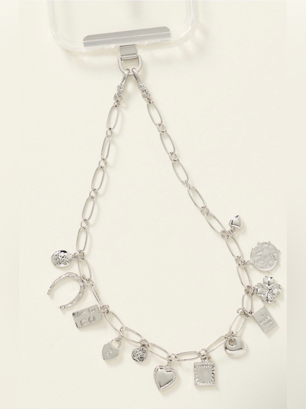 Silver Multi-Charms Phone Chain By Anthropologie So Pretty! 🤩
